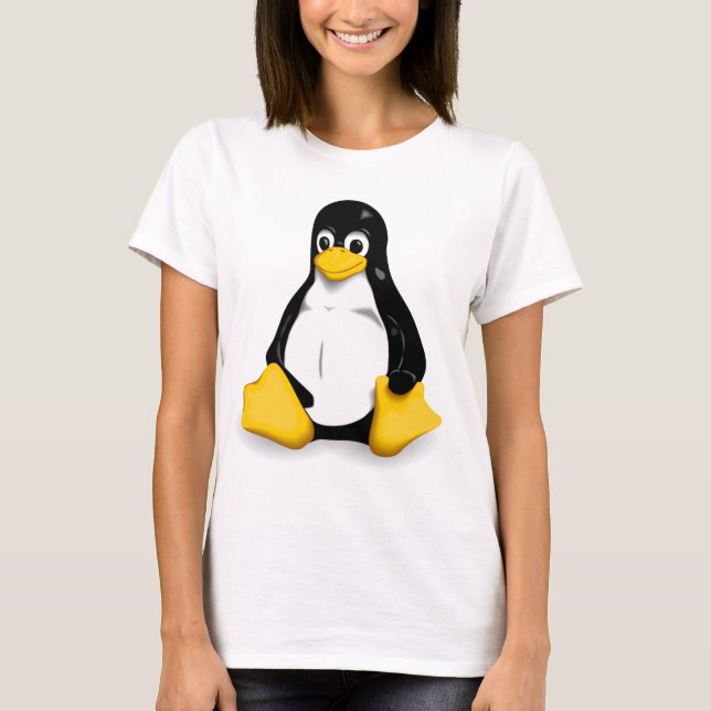 Camiseta para mujer de Linux Tux (Anverso)