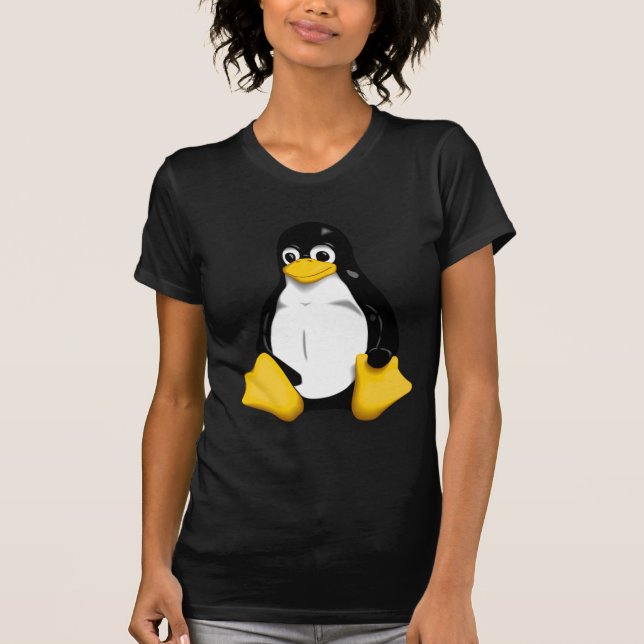 Camiseta para mujer de Linux Tux (Anverso)
