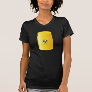 Camiseta para mujer de los desechos radioactivos