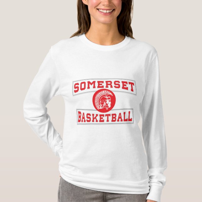 Camiseta Para mujer de manga larga del baloncesto espartano (Anverso)