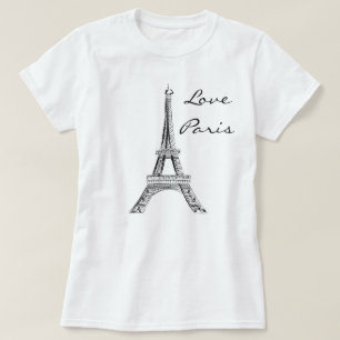 Camiseta para mujer de París del amor