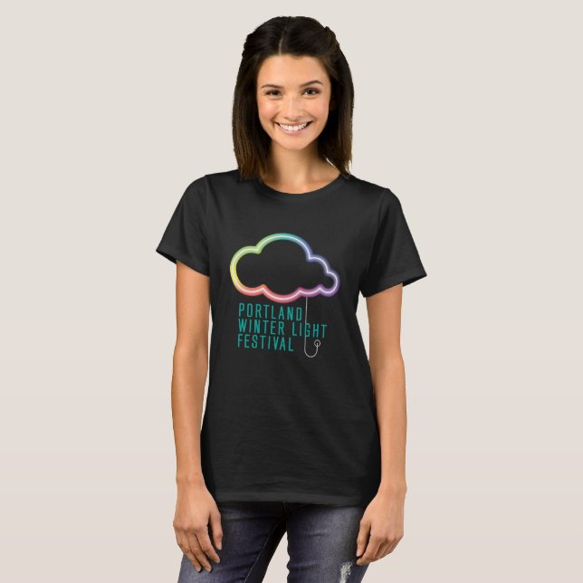 Camiseta para mujer de PWLF - negro (Anverso completo)