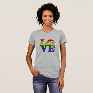 Camiseta para mujer del amor del orgullo