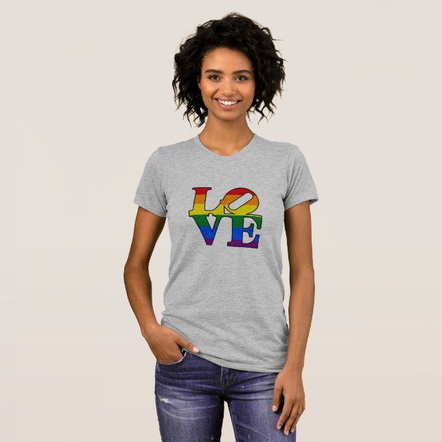 Camiseta para mujer del amor del orgullo (Anverso completo)