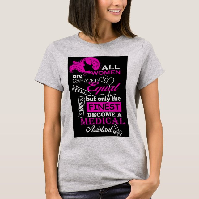 Camiseta para mujer del auxiliar médico (Anverso)