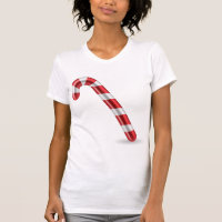 Camiseta para mujer del bastón de caramelo