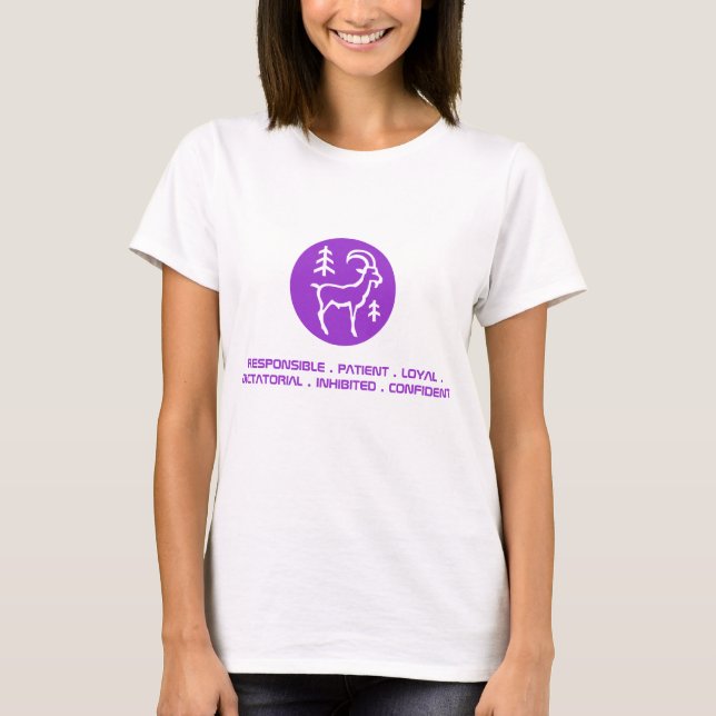 Camiseta para mujer del Capricornio (Anverso)