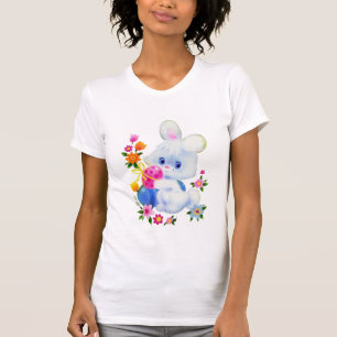 Camiseta para mujer del conejito de pascua