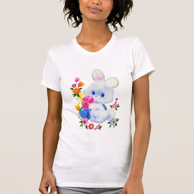Camiseta para mujer del conejito de pascua (Anverso)