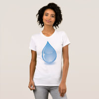 Camiseta para mujer del descenso del agua que