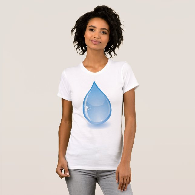 Camiseta para mujer del descenso del agua que (Anverso completo)