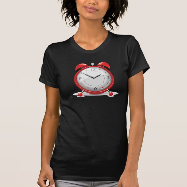 Camiseta para mujer del despertador rojo (Anverso)