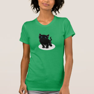 Camiseta para mujer del gato negro
