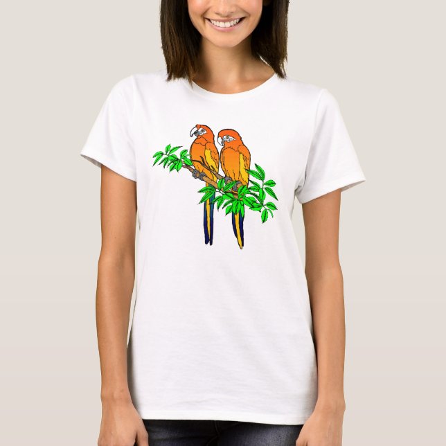 Camiseta para mujer del loro (Anverso)