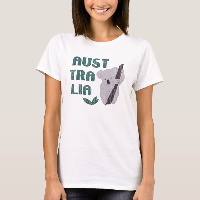 Camiseta para mujer del oso de koala de Australia (Anverso)