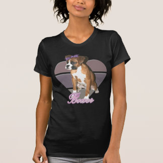 Camiseta para mujer del perrito del boxeador