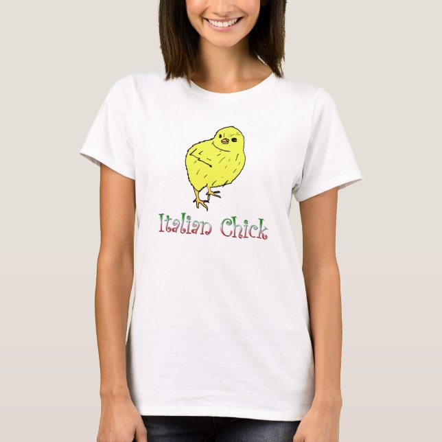 Camiseta para mujer del polluelo italiano (Anverso)