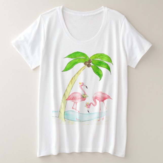 Camiseta para mujer del verano del tamaño extra (Anverso del diseño)