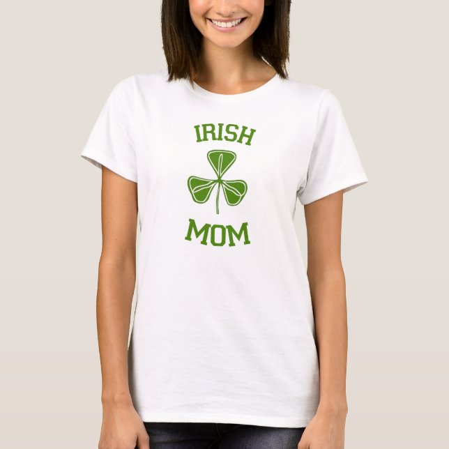 Camiseta para mujer del verde irlandés de la mamá (Anverso)