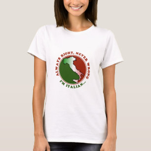 Camiseta para mujer divertida italiana obstinada