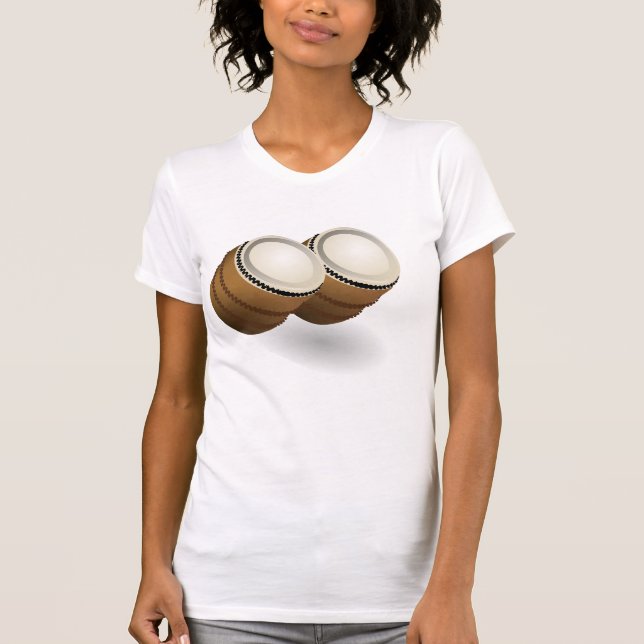 Camiseta para mujer Dual Bongos (Anverso)
