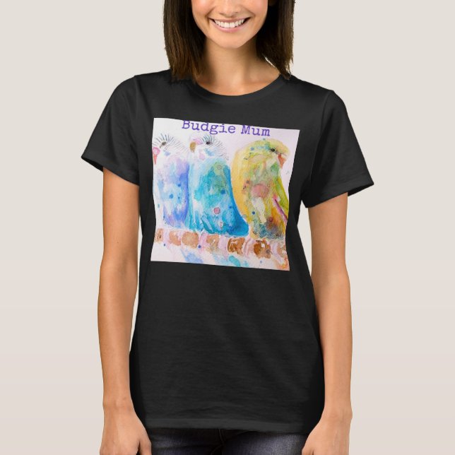 Camiseta para mujer periquito australiano mamá per (Anverso)