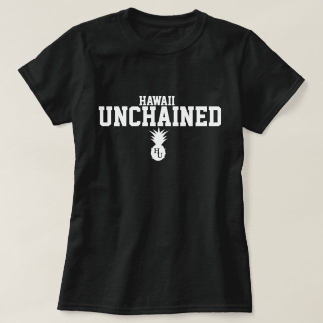 Camiseta para mujer soltada negro (Diseño del anverso)
