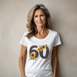 Camiseta para Mujer Sunflowers Sixty - Cumpleaños 