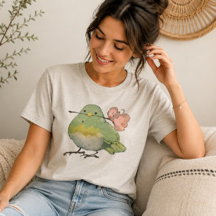 Camiseta para mujeres con regalo de pájaro lindo c