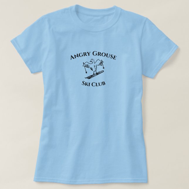Camiseta para mujeres de Angry Grouse - diseño neg (Diseño del anverso)