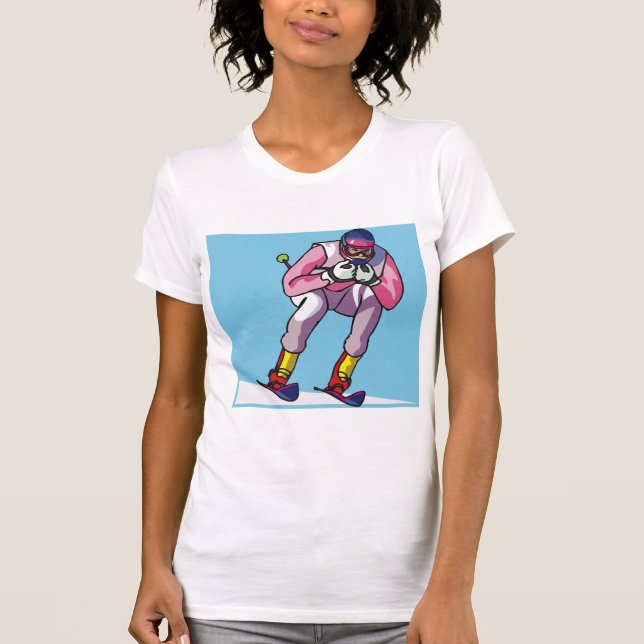 Camiseta para mujeres de esquí de descenso (Anverso)