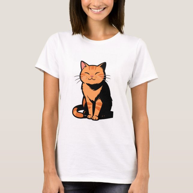Camiseta para mujeres de gato Naranja con talento (Anverso)