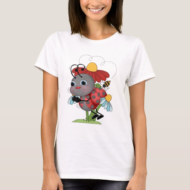 camiseta para mujeres de insectos personalizados l (Anverso)