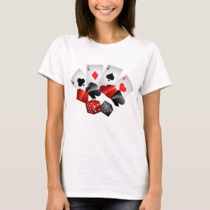 Camiseta para mujeres de juegos de azar de casino