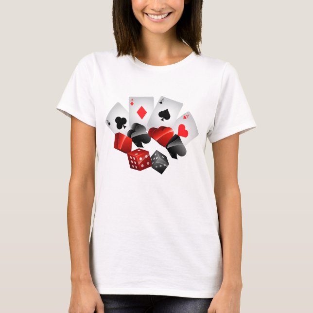 Camiseta para mujeres de juegos de azar de casino (Anverso)