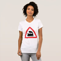 Camiseta para mujeres del Rótulo vial