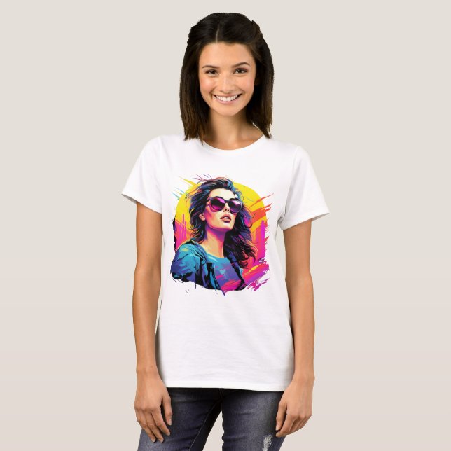 camiseta para mujeres "Neon Dream" (Anverso completo)