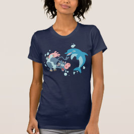 Camiseta para mujeres personalizados y delfines