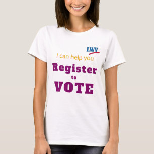 Camiseta para mujeres Puedo ayudarte a registrarte