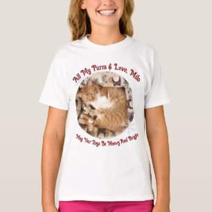 Camiseta Para Navidad, Meowy And Bright, Foto De Gato ,