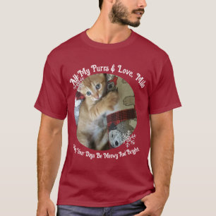 Camiseta Para Navidad, Meowy y Brillante, Foto de Gato,