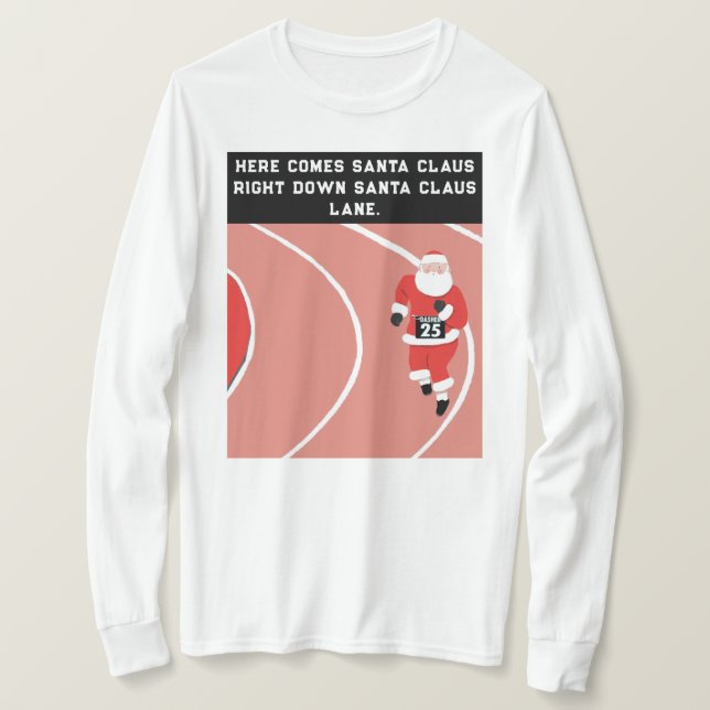 Camiseta para Navidades de pista y campo (Anverso del diseño)