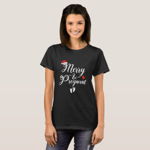 Camiseta para Navidades embarazadas y merry