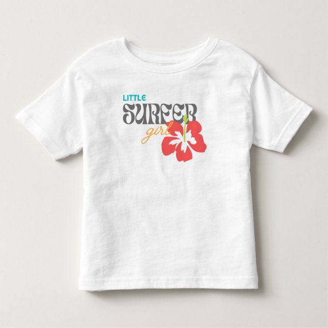 Camiseta para niña pequeña Little Surfer Girl (Anverso)