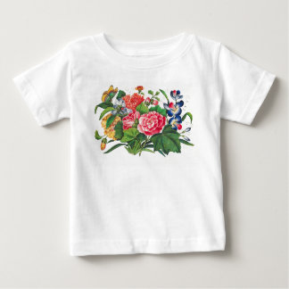 Camiseta para niñas BEBÉS FLORES JAPONESES NOMBRE 