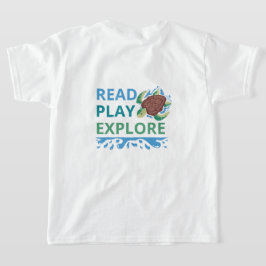 Camiseta para niñas tema océano Leer Jugar Explora