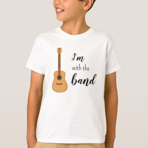 Camiseta para niño de guitarra acústica I'm with t