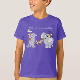 Camiseta para niños "Animales haciendo música junt