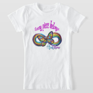 Camiseta para niños - Autismo Puzzle Butterfly Des