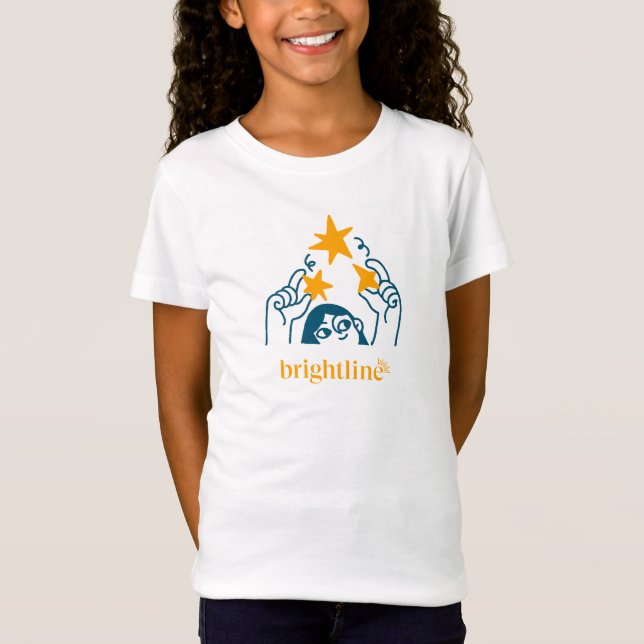Camiseta para niños - Blanco con ilustracion estre (Anverso)